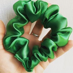 Green Silk Scrunchie!